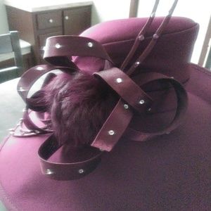 Church Hat Wide Brim Milano Felt Fathered Hat